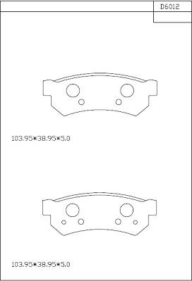 Asimco KD6012 - Kit de plaquettes de frein, frein à disque cwaw.fr