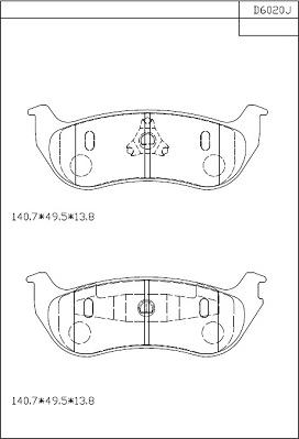 Asimco KD6020 - Kit de plaquettes de frein, frein à disque cwaw.fr