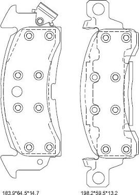 Asimco KD6801 - Kit de plaquettes de frein, frein à disque cwaw.fr