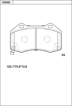 Asimco KD6829 - Kit de plaquettes de frein, frein à disque cwaw.fr