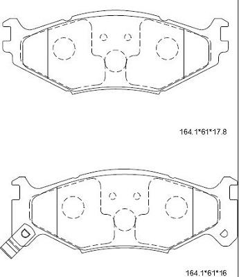 Asimco KD6301 - Kit de plaquettes de frein, frein à disque cwaw.fr