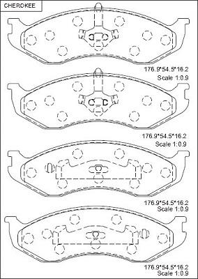 Asimco KD6204N - Kit de plaquettes de frein, frein à disque cwaw.fr