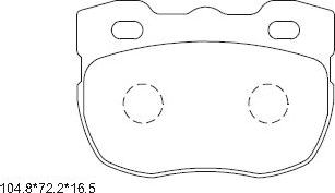 Asimco KD6205 - Kit de plaquettes de frein, frein à disque cwaw.fr