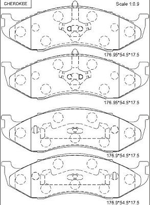 Asimco KD6202 - Kit de plaquettes de frein, frein à disque cwaw.fr