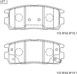 Asimco KD6211 - Kit de plaquettes de frein, frein à disque cwaw.fr