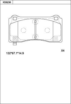 Asimco KD6236 - Kit de plaquettes de frein, frein à disque cwaw.fr