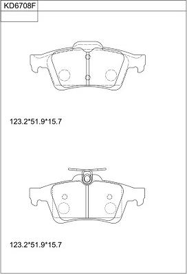 Asimco KD6708F - Kit de plaquettes de frein, frein à disque cwaw.fr