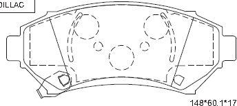 Asimco KD6718 - Kit de plaquettes de frein, frein à disque cwaw.fr