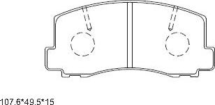 Asimco KD6712 - Kit de plaquettes de frein, frein à disque cwaw.fr