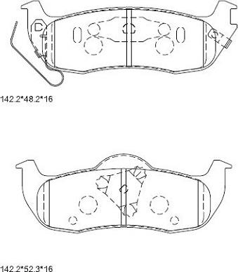 Asimco KD6734 - Kit de plaquettes de frein, frein à disque cwaw.fr