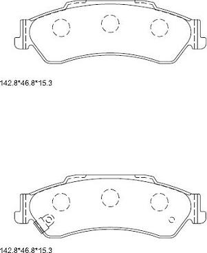 Asimco KD6736 - Kit de plaquettes de frein, frein à disque cwaw.fr