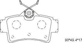 Asimco KD6730 - Kit de plaquettes de frein, frein à disque cwaw.fr