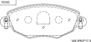 Asimco KD6731 - Kit de plaquettes de frein, frein à disque cwaw.fr