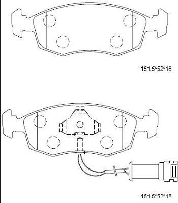 Asimco KD6738 - Kit de plaquettes de frein, frein à disque cwaw.fr