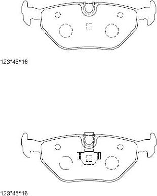 Asimco KD6737F - Kit de plaquettes de frein, frein à disque cwaw.fr