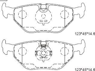 Asimco KD6737 - Kit de plaquettes de frein, frein à disque cwaw.fr