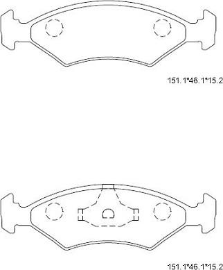 Asimco KD6724 - Kit de plaquettes de frein, frein à disque cwaw.fr