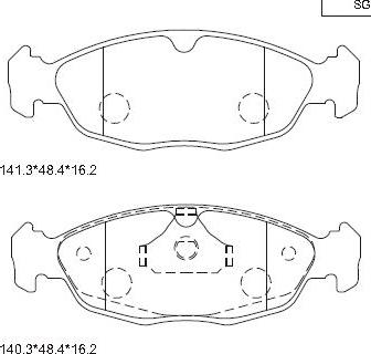 Asimco KD6720 - Kit de plaquettes de frein, frein à disque cwaw.fr