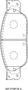 Asimco KD6771 - Kit de plaquettes de frein, frein à disque cwaw.fr