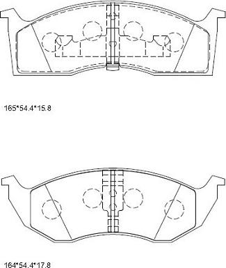 Asimco KD0601 - Kit de plaquettes de frein, frein à disque cwaw.fr