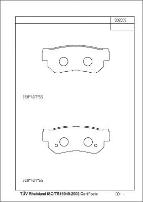 Asimco KD0203S - Kit de plaquettes de frein, frein à disque cwaw.fr