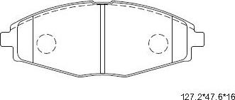 Asimco KD0701 - Kit de plaquettes de frein, frein à disque cwaw.fr