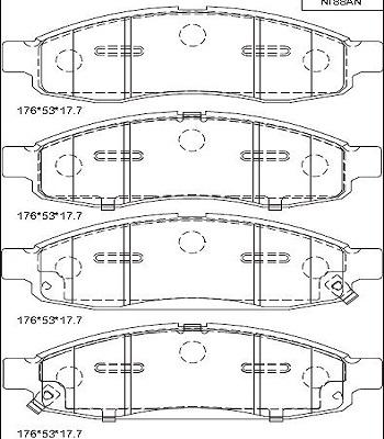 Asimco KD1414 - Kit de plaquettes de frein, frein à disque cwaw.fr