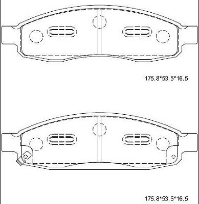 Asimco KD1413 - Kit de plaquettes de frein, frein à disque cwaw.fr