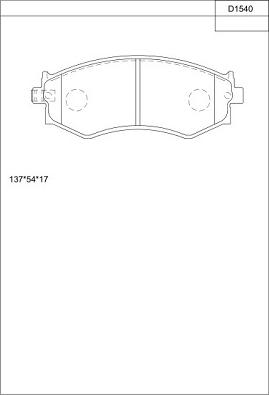 Asimco KD1540 - Kit de plaquettes de frein, frein à disque cwaw.fr