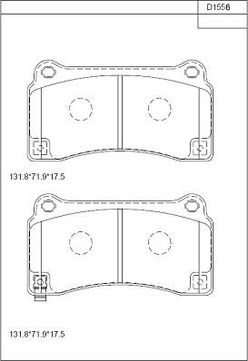 Asimco KD1556 - Kit de plaquettes de frein, frein à disque cwaw.fr