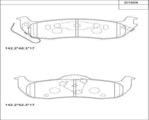 Asimco KD1504 - Kit de plaquettes de frein, frein à disque cwaw.fr