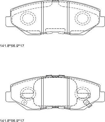 Asimco KD1513 - Kit de plaquettes de frein, frein à disque cwaw.fr