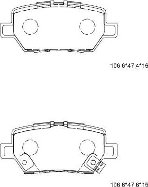 Asimco KD1512 - Kit de plaquettes de frein, frein à disque cwaw.fr