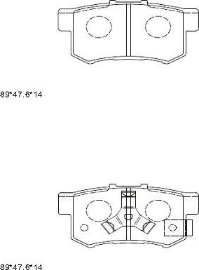 Asimco KD1517 - Kit de plaquettes de frein, frein à disque cwaw.fr