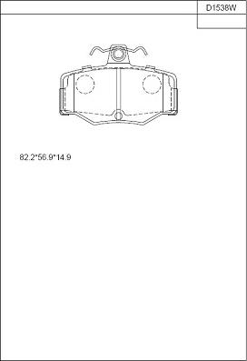 Asimco KD1538W - Kit de plaquettes de frein, frein à disque cwaw.fr