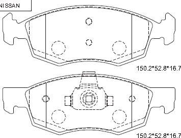 Asimco KD1521 - Kit de plaquettes de frein, frein à disque cwaw.fr