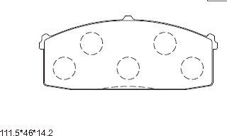 Asimco KD1656 - Kit de plaquettes de frein, frein à disque cwaw.fr