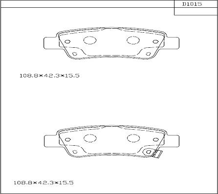 Asimco KD1015 - Kit de plaquettes de frein, frein à disque cwaw.fr