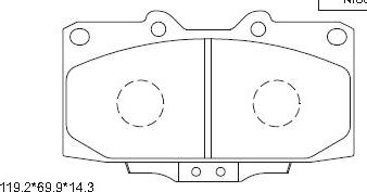 Asimco KD1358 - Kit de plaquettes de frein, frein à disque cwaw.fr