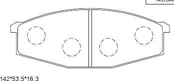 Asimco KD1262 - Kit de plaquettes de frein, frein à disque cwaw.fr