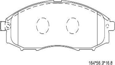 Asimco KD1201 - Kit de plaquettes de frein, frein à disque cwaw.fr