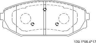 Asimco KD1796 - Kit de plaquettes de frein, frein à disque cwaw.fr