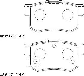 Asimco KD1797 - Kit de plaquettes de frein, frein à disque cwaw.fr