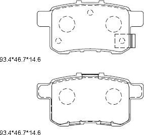 Asimco KD1749 - Kit de plaquettes de frein, frein à disque cwaw.fr