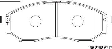 Asimco KD1755 - Kit de plaquettes de frein, frein à disque cwaw.fr