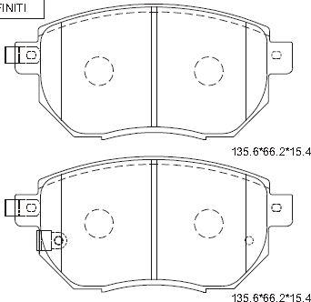 Asimco KD1756 - Kit de plaquettes de frein, frein à disque cwaw.fr