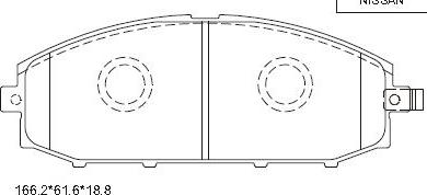 Asimco KD1764 - Kit de plaquettes de frein, frein à disque cwaw.fr