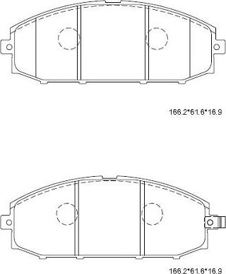 Asimco KD1762 - Kit de plaquettes de frein, frein à disque cwaw.fr