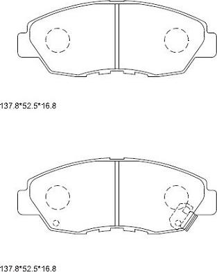 Asimco KD1701 - Kit de plaquettes de frein, frein à disque cwaw.fr