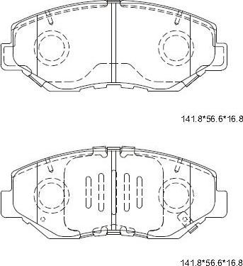 Asimco KD1708 - Kit de plaquettes de frein, frein à disque cwaw.fr